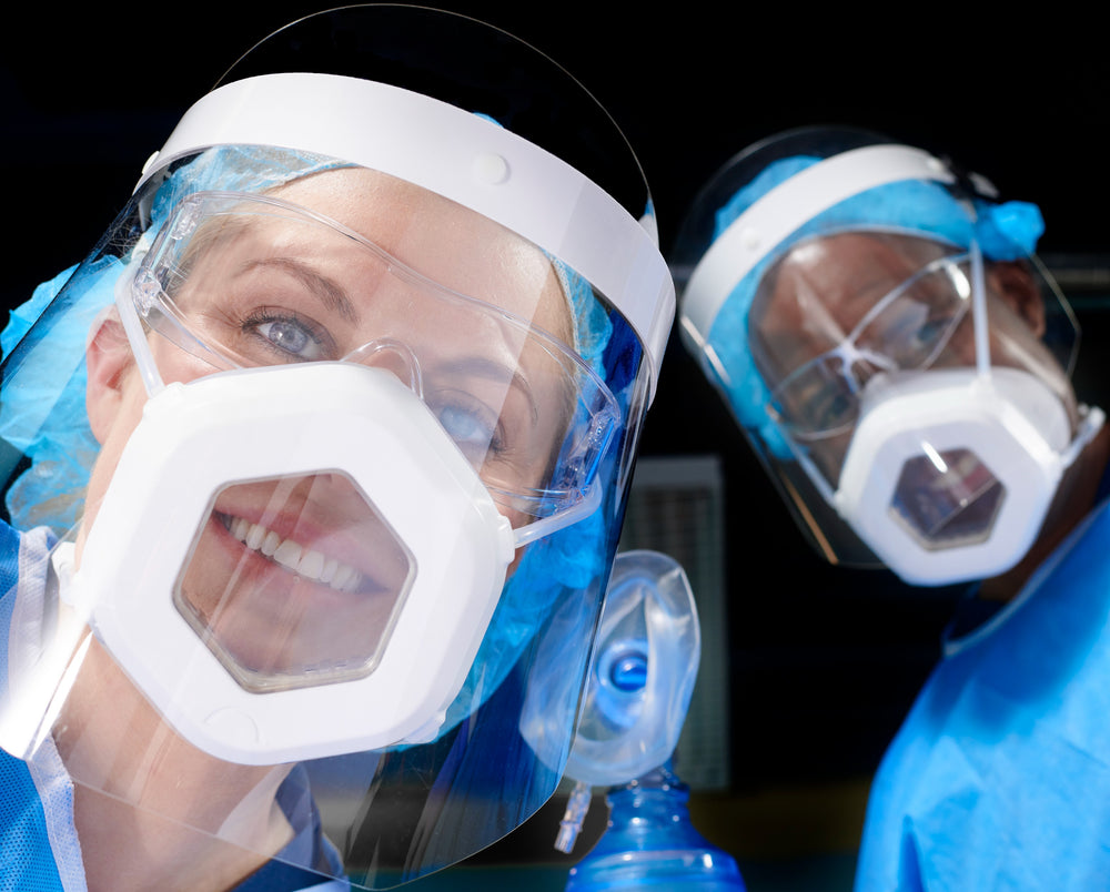 Doctor and nurse wearing Canopy